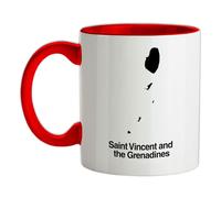 Santo Vincent And The Grenadines Silhouette - Ceramica Mug - Vincentian Bandiere