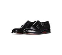 Santoni - Double Monkstrap in Pelle - - Shoes - Uomo - Nero - 45 EU