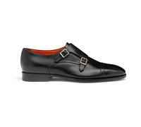 Santoni - Men's double-buckle shoe - - Shoes - Uomo - Nero - 45 1/2 EU