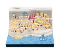 Santorini, agenda settimanale 2026, blocco note 3D, blocco note 2026, scultura in carta creativa, regalo per anniversari, Natale