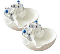 Santorini Catchall Bowl, Shell Tray 3D Printed Trinket Dish (2 pcs)