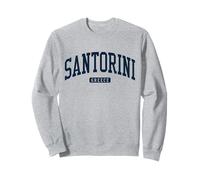 Santorini Grecia College University Style Navy Felpa