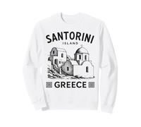 Santorini Grecia Isola Vintage Viaggi Arte Mediterraneo Felpa