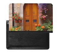 Santorini Grecia - Porta passaporto con divertente copertina per passaporto, organizer sottile per documenti da viaggio, con scomparto per carte di credito, per donne e uomini, Stile:, Taglia unica,