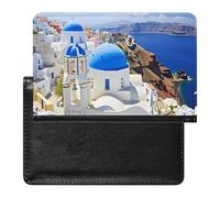Santorini Grecia, porta passaporto, portafoglio sottile, organizer da viaggio con slot per carte di credito, per donne e uomini, Stile:, Taglia unica, MHXYZHW
