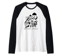 Santorini Grecia Souvenir Isole Cicladi Mar Egeo Greco Maglia con Maniche Raglan