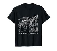 Santorini Grecia Souvenir Isole Cicladi Mar Egeo Greco Maglietta