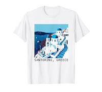 Santorini Grecia Souvenir Isole Cicladi Mar Egeo Greco Maglietta