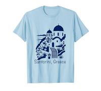 Santorini Grecia Souvenir Isole Cicladi Mar Egeo Greco Maglietta