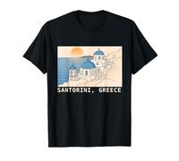 Santorini Grecia Souvenir Isole Cicladi Mar Egeo Greco Maglietta