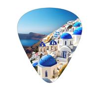Santorini Greek Island Sea View Print 12 pezzi plettri per chitarra e ukulele, regalo unico per chitarra