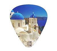 Santorini Greek Island Sea View StOlmx - Set di plettri, stampa completa, 3 spessori disponibili