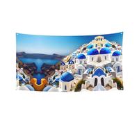 Santorini Isola Greca Vista Mare Stampa Interni Esterni Eventi Riutilizzabile Facile Da Appendere Feste Feste Feste Banner