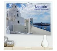 Santorini - Leben auf dem Vulkan (hochwertiger Premium Wandkalender 2026 DIN A2 quer), Kunstdruck in Hochglanz: Fotos von der griechischen Insel Santorini