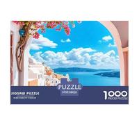 Santorini Puzzle 1000 Pezzi Landscape - Cartone Friendly, Relax E Concentrazione, Poster Incluso - 38x26cm/1000pcs