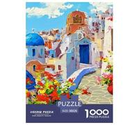 Santorini Puzzle 1000 Pezzi Landscape - Cartone Friendly, Relax E Concentrazione, Poster Incluso - 38x26cm/1000pcs