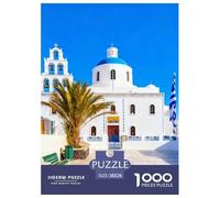 Santorini Puzzle 1000 Pezzi Landscape - Cartone Friendly, Relax E Concentrazione, Poster Incluso - 38x26cm/1000pcs