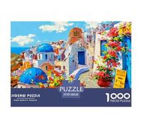 Santorini Puzzle 1000 Pezzi Landscape - Cartone Friendly, Relax E Concentrazione, Poster Incluso - 38x26cm/1000pcs