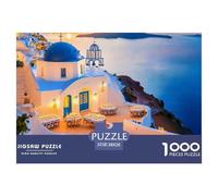 Santorini Puzzle 1000 Pezzi Landscape - Cartone Friendly, Relax E Concentrazione, Poster Incluso - 38x26cm/1000pcs