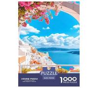 Santorini Puzzle 1000 Pezzi Landscape - Cartone Friendly, Relax E Concentrazione, Poster Incluso - 70x50cm/1000pcs