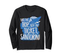 Santorini Take The Trip Buy The Ticket Maglia a Manica