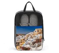 Santorini Town - Borsa per scarpe con chiusura a cerniera, borsa portaoggetti con manico e portatile, borsa per scarpe resistente all'acqua, essenziale da viaggio