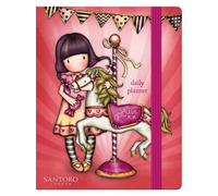 SANTORO- Agenda non datata con elastico Gorjuss « Carousel » 11,5 x 14,5 x 2 cm