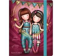 SANTORO- Agenda non datata con elastico Gorjuss « Fireworks » 11,5 x 14,5 x 2 cm