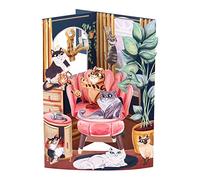 SANTORO Biglietto a Dondolo, Biglietto D'Auguri Pop-Up 3D - Gatti Sdraiati - Per Lei, Mamma, Figlia, Festa Della Mamma | Regali Di Compleanno Per Gli Amanti Dei Gatti