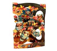 SANTORO Biglietto a Dondolo, Biglietto D'Auguri Pop-Up 3D - Gufi Del Bosco - Per Lei, Lui, Bambini, Compleanno, Laurea | Biglietto Di Ringraziamento Per L'Insegnante