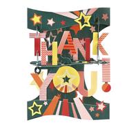 SANTORO Biglietto a Dondolo, Biglietto Di Auguri Pop-Up 3D - Thank You - Per Lei, Lui, Bambini, Compleanno, Laurea, Ringraziamento Per Insegnante