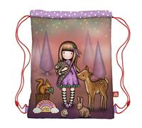SANTORO Gorjuss - Borsa con coulisse, con scritta "Be Kind To All Creatures", per il ritorno a scuola, per ragazze, bambini, lei, regalo carino per ragazze, Multi