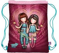 Sacca Zainetto Morbido con Zip Santoro London Gorjuss Fireworks Granata