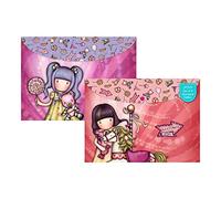 SANTORO- Set di 2 Buste Pp A4 con Spilla Gorjuss Fairground Carousel 33X24X1Cm, Multicolore, YS/m, 669GJS11