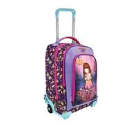 SANTORO Gorjuss Zaino Trolley Filerfly Dawn Zaino Estensibile con Ruote per Bambina Design Originale con Bimba e Funghi, Manico Telescopico, Spallacci Imbottiti e Base Rinforzata Ideale per Viaggi