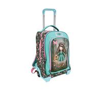SANTORO Gorjuss Zaino Trolley Woodland Zaino Estensibile con Ruote per Bambina Design Originale con Bimba e Funghi, Manico Telescopico, Spallacci Imbottiti e Base Rinforzata Ideale per Viaggi