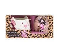 Santoro London Tazza Gorjuss™ Purrrrrfect Love And Coaster Set