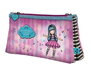 Santoro M548a, Astuccio Scolastico Doppio Bambini E Ragazzi, Rosa (Pink), 215x115x50 mm