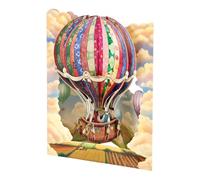 SANTORO Pirouette Biglietto d'auguri pop-up 3D - Hot Air Balloon - per ragazzi, ragazze, compleanno, ringraziamento