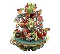 SANTORO Pirouette, Biglietto Di Auguri Pop-Up Natalizio 3D - Laboratorio Di Babbo Natale - Per Bambini, Per Famiglia, Natale, Festività