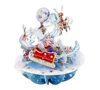 SANTORO Pirouette, Biglietto Di Auguri Pop-Up Natalizio 3D - Slitta Di Babbo Natale - Per Bambini, Famiglia, Natale, Festività