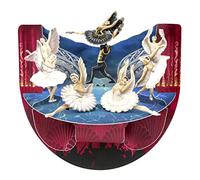 SANTORO PopnRock, Biglietto d'auguri pop-up 3D - Balletto del lago dei cigni - per lei, per la mamma, compleanno, festa della mamma (verde|rosso)