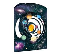SANTORO Swing Card, biglietto d'auguri pop-up 3D - Sistema solare - Per bambini, per lui, per lei, compleanno (marrone|grigio|blu|verde)