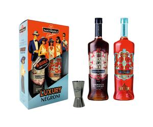 Sant'Orsola Aperitime Luxury Negroni 2 bottiglie da 1 ℓ, Confezione con accessori