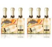 Sant'Orsola - Mini Bottiglie di Vino Cuvèe Creme Dolce, da Uva Bianca Italiana, Gusto Fresco con Note Dolci e Aromatiche, 3x200 ml (Confezione da 2)