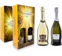 Sant'Orsola - Set Vino Cuvèe Prestige Blanc de Blancs 11% e Vino Dolce 9,5%, da Prestigiosa Uva Bianca Italiana, Gusto Dolce con Note Fruttate e Aromatiche, 2x750 ml