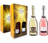 Sant'Orsola - Set Vino Cuvèe Prestige Blanc de Blancs e Rosè, da Prestigiosa Uva Italiana, Gusto Dolce con Note Fruttate e Aromatiche, 2x750 ml