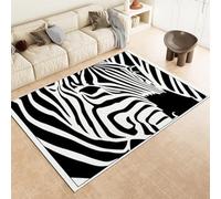 SANTPOT Bianca E Nero Strisce Zebra Di Zebra Tappeti Morbidi A Pila Corta 60 X 90 Cm Tappetino Da Pavimento Non Slip -slip Lavabile Per Soggiorno Per La Camera Da Letto Arredamento,120 X 170 Cm