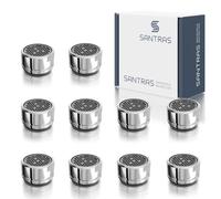 SANTRAS® Rompigetto M24 x 1 (10 pezzi) per rubinetto tradizionale con filtro in cromo - ugello miscelatore (AG 24 mm) con inserto filtro