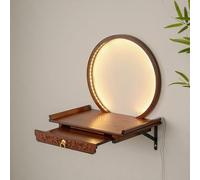 Santuario A Parete, Urna For Animali Domestici, Tavolo Dell'altare, Mensola For Altare Buddista, Tavolo For Offerte Di Statue Di Guan Yu E Guanyin(Rosewood,S)
